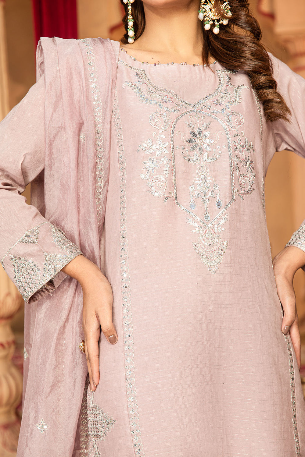 WOMEN'S-3 PIECE EMBROIDERY VISCOSE| FJ-221