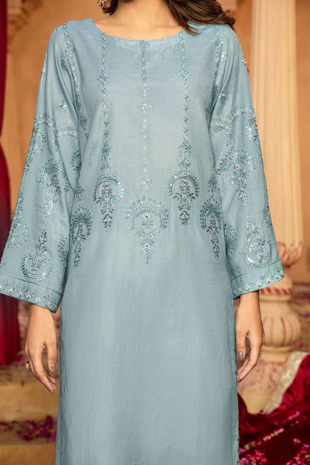 WOMEN'S-3 PIECE EMBROIDERY VISCOSE| FJ-223